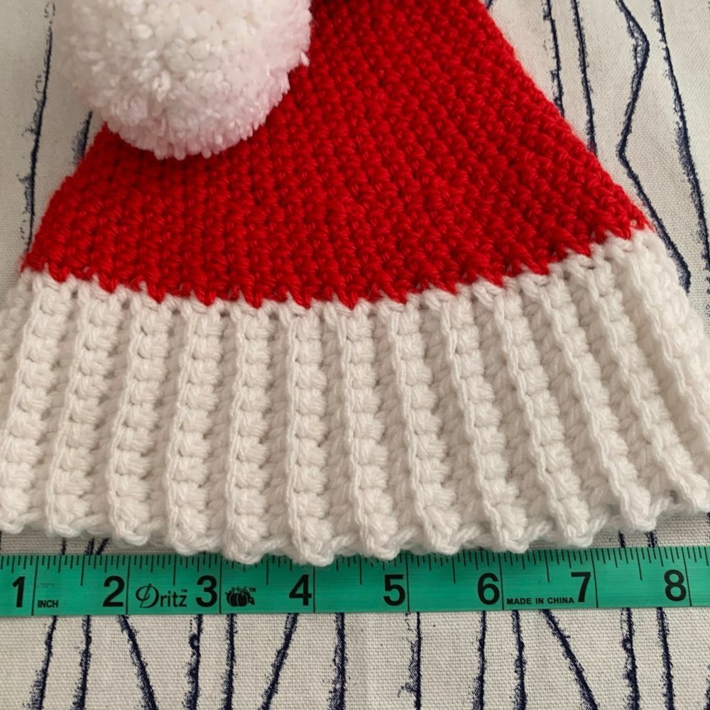⭐️Hand Crocheted Children's Christmas Santa Beanie